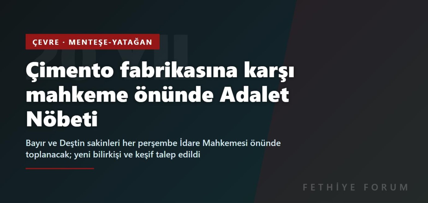 Çimento fabrikasına karşı Adalet Nöbeti: Bayır ve Deştin halkı her perşembe mahkeme önünde