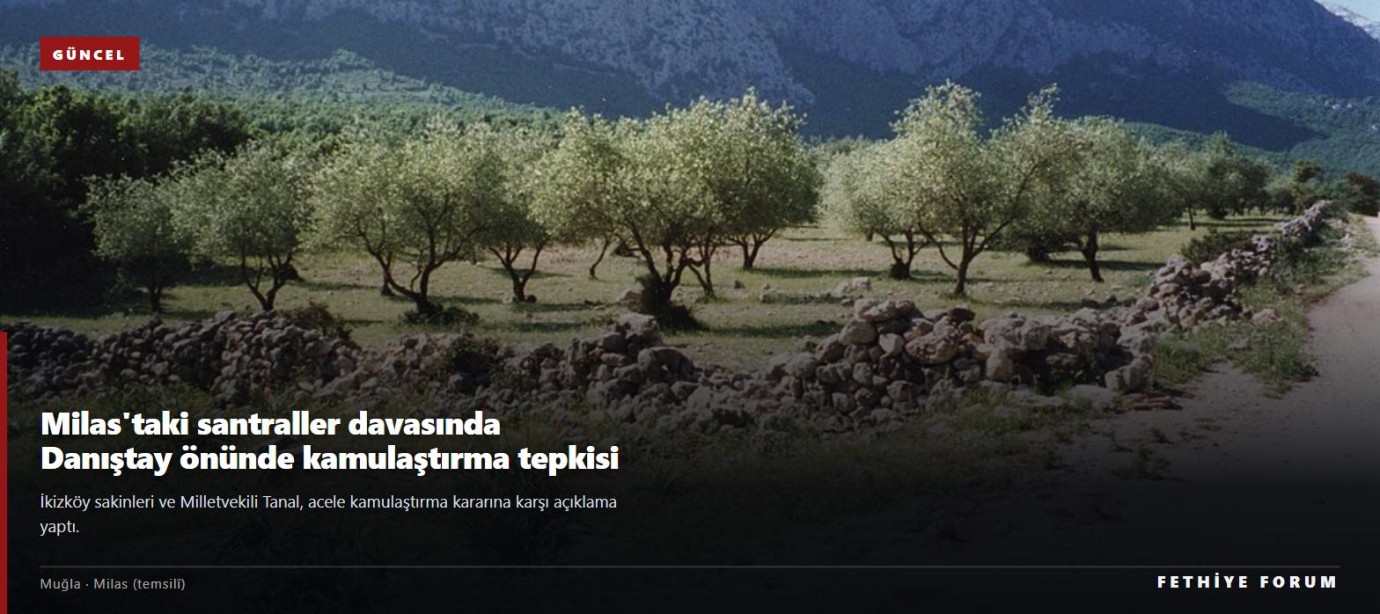 Milas'taki santraller davasında Danıştay önünde kamulaştırma tepkisi