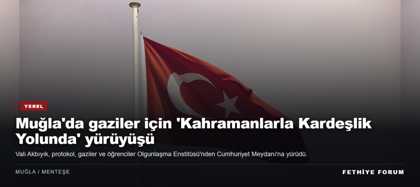 Muğla'da gaziler için 'Kahramanlarla Kardeşlik Yolunda' yürüyüşü yapıldı