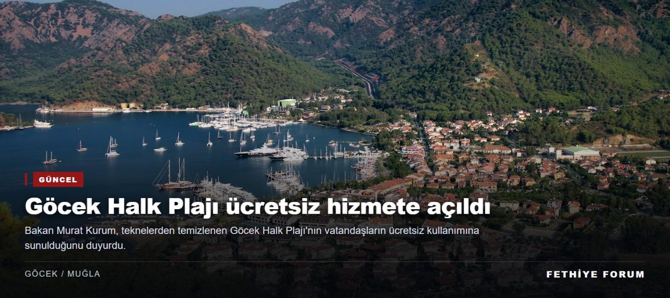 Göcek Halk Plajı ücretsiz hizmete açıldı: Sıfır Atık plaj sayısı 15'e çıktı