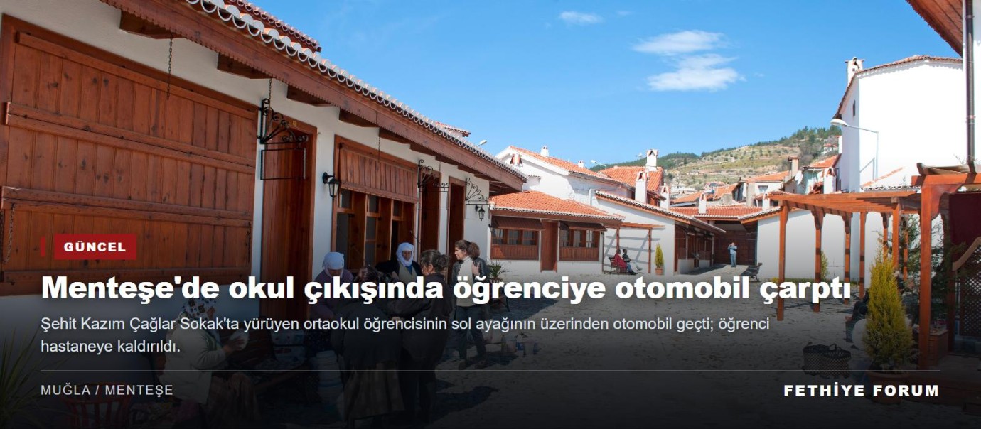 Menteşe'de okul çıkışında öğrenciye otomobil çarptı