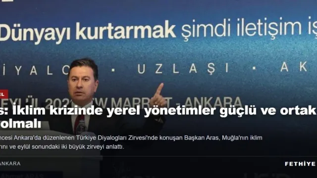 Başkan Aras COP31 öncesi zirvede: Yerel yönetimler güçlü ve ortak bir ses olmalı