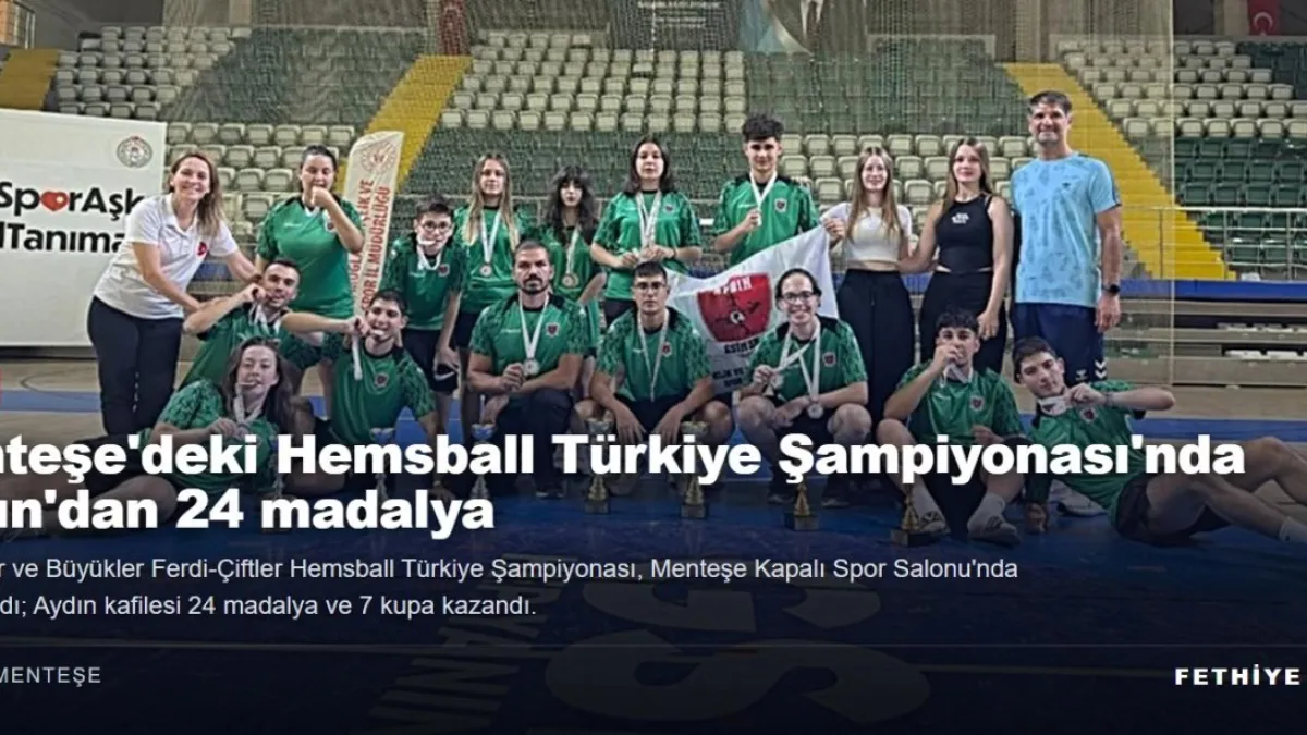 Menteşe'deki Hemsball Türkiye Şampiyonası'nda Aydın'dan 24 madalya