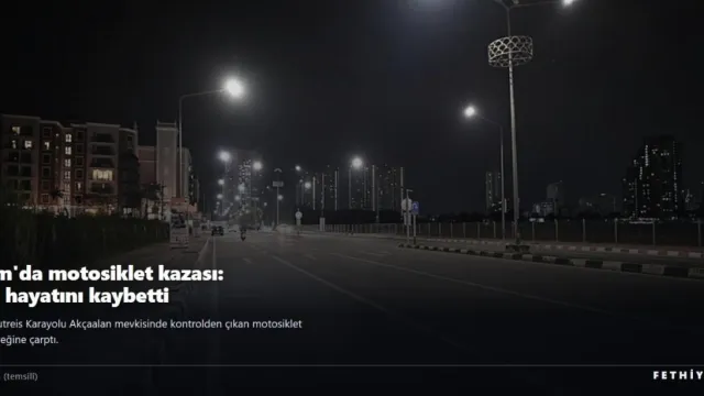 Bodrum'da motosiklet aydınlatma direğine çarptı: Sürücü hayatını kaybetti