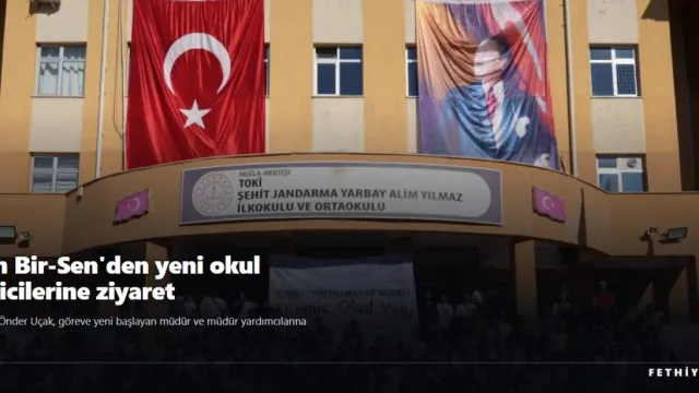 Eğitim Bir-Sen Muğla Şube Başkanı Uçak'tan yeni okul yöneticilerine ziyaret