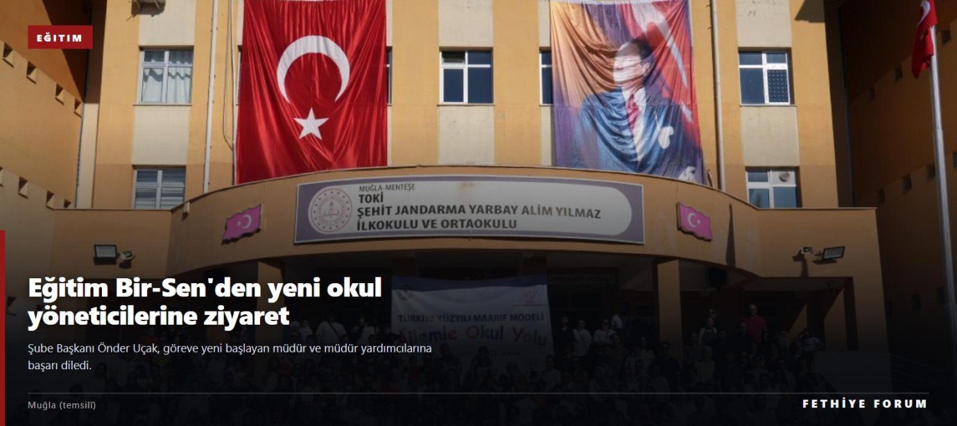 Eğitim Bir-Sen Muğla Şube Başkanı Uçak'tan yeni okul yöneticilerine ziyaret