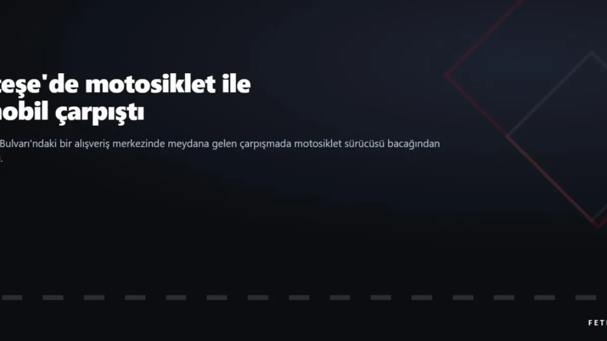Menteşe'de AVM içinde motosiklet ile otomobil çarpıştı: sürücü hafif yaralandı