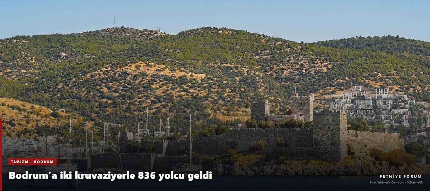 Bodrum'a iki kruvaziyerle 836 yolcu geldi