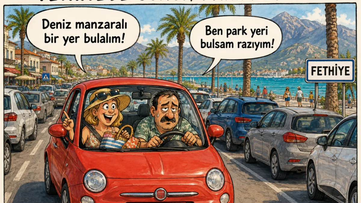 Günün Karikatürü: Fethiye'de park yeri çilesi