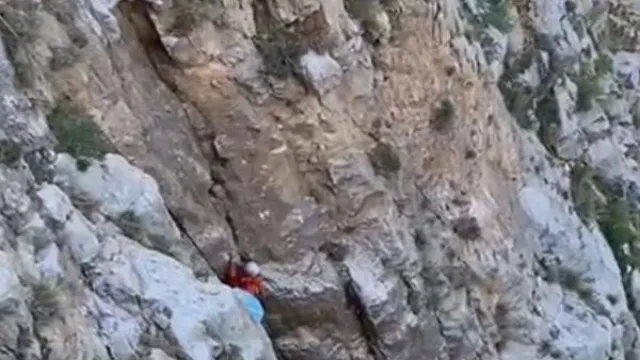 Kayalıklarda Mahsur Kalan Keçi Kurtarıldı