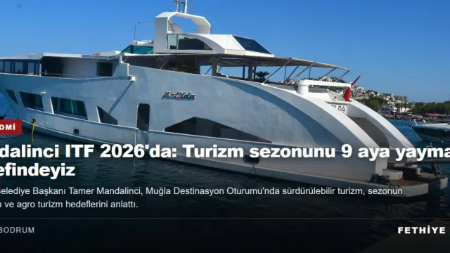 Mandalinci ITF 2026'da anlattı: Bodrum'da turizm sezonu 9 aya yayılacak