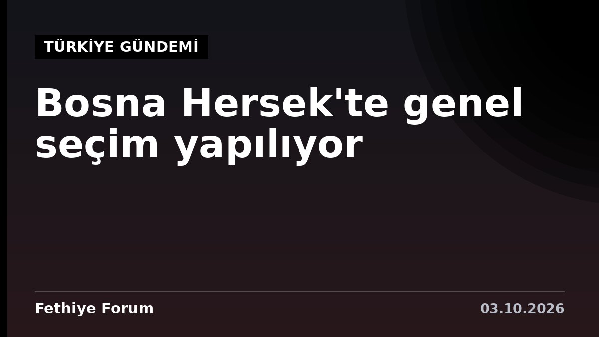 Bosna Hersek'te genel seçim yapılıyor