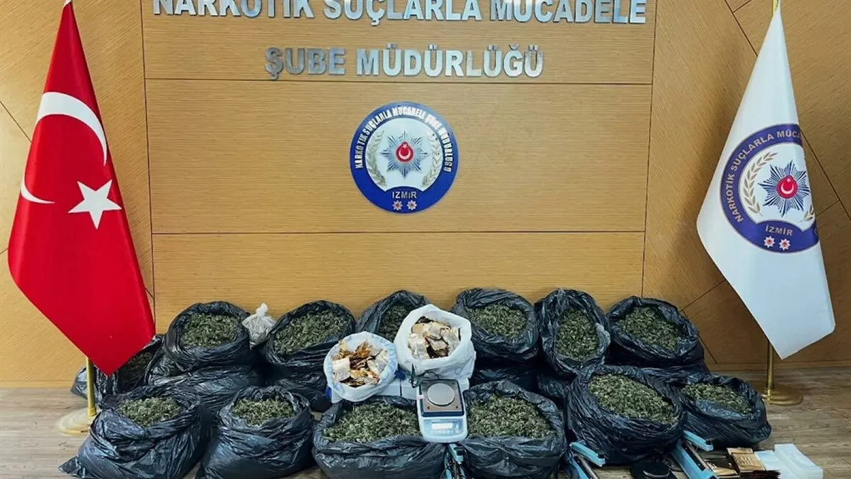 Operasyonda ele geçirilen uyuşturucu maddeler