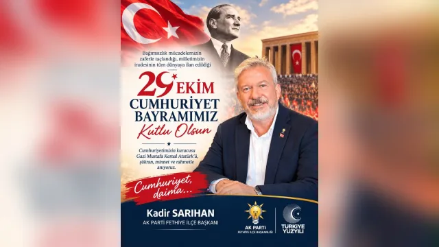 Kadir Sarıhan 29 Ekim Cumhuriyet Bayramı kutlama görseli